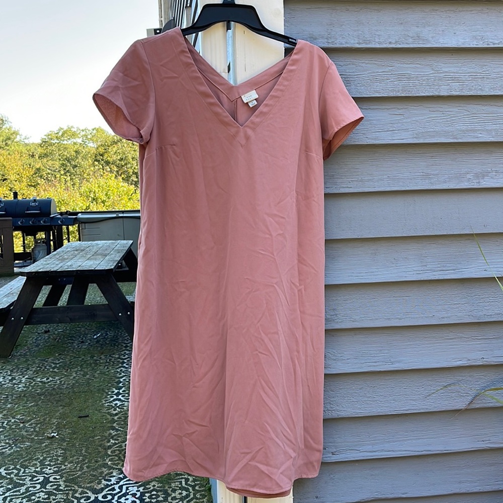 Pink midi dress